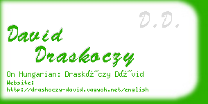 david draskoczy business card